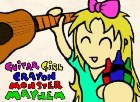 anime girl holding a guitar